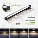 LUMENGY 12 Inch LED Hardscape Light, 1 to 4 Watt Dimmable, 5000K Daylight, 12V, Easy Replaceable Feature, Includes 3 Mounting Plates for Outdoor Paver Steps and Retaining Walls, Black - Image 2