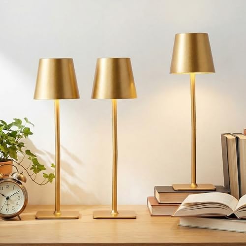 Retisee 6 Pack Cordless Table Lamp Portable Rechargeable Lamps, Gold - Image 4