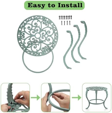 OwnMy Cast Iron Plant Stand Heavy Duty Indoor Outdoor Metal Plant Stand - Image 3