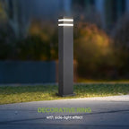 ASD 24" Square Bollard Light Fixture, Outdoor Pathway Floor Lamp | Antiglare, Waterproof, ETL Listed | 60W E26 Bulb Socket 120V | Landscape Hardwired Lighting, Exterior Post Lantern | Black, 4 Pack - Image 4
