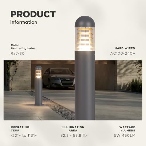 31.5" Landscape Path Lights, IP65 Waterproof Pathway Lights Wired - Image 4