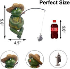 Turtle Fishing Statue, Resin Pond Decor for Koi Fish Ponds and Gardens - Image 2