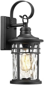 Darkaway Outdoor Wall Lights,Exterior Lighting Fixtures Wall Mount Porch Lights Waterproof Outdoor Sconce with Water Ripple Glass for House Patio Hallway Garage by Darkaway