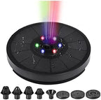 Submersible Sump Pump Floating Solar Fountain Colorful Led Light Garden Fountain Water Pump Garden Decoration Transfer Pump (Color : 6 Led Light) by Unknown