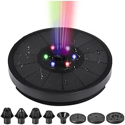 Submersible Sump Pump Floating Solar Fountain Colorful Led Light Garden Fountain Water Pump Garden Decoration Transfer Pump (Color : 6 Led Light) by Unknown