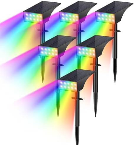 WENATY Solar Spot Lights Outdoor Color Changing 6 Pack Halloween Spotlights by WENATY