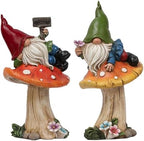 TERESA'S COLLECTIONS Set of 2 Cute Fall Gnomes Garden Decor for Yard 7" by TERESASCOLLECTIONS