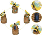 Garden Statue Bee Decor-Outdoor Statue Bees Decorations-Solar Garden Light Bumble bee Figurine Patio,Balcony,Yard,Lawn Ornament Mom Gift - Image 4