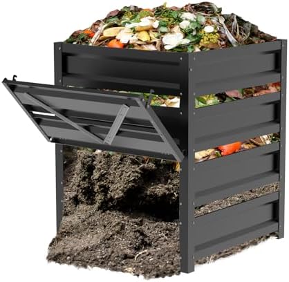 Compost Bin Outdoor -170 Gallon Metal Mesh Rust-Proof Coating Composter by TrellumeGardenHome