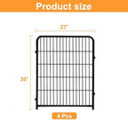 Getlay Garden Fencing 36 Inch High, 4 Panels Total 8.9 Ft(L) Dog Fence Outdoor for Yard, 4 One-Sided Plate, No Door, Anti Dig Fence Barrier, Dog Pen, Rabbit Fences, Garden Fences and Borders - Image 2