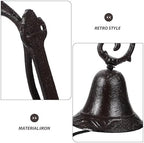 Vintage Cast Iron Wall Mounted Door Bell for Entryway Farmhouse Decor - Image 3