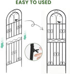 2 Pack 70.8"x19.7" Metal Gardon Trellis for Climbing Plants Outdoor, - Image 5