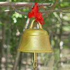 GTPBAO Antique Golden Cast Iron Door Bell, Large Service Bells for Homes Kitchen Grocery Patio, Weatherproof Dinner Bell(Bell 12.5cm/4.9in) by Unknown