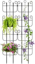 8 Pack Trellis for Climbing Plants Indoor, Expandable Heavy-Duty Metal Trellis for Potted Plants Outdoor, Flowers Vine Ivy, Sturdy Houseplant Pothos Plant Climber Support by Blingluck
