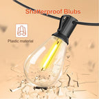 Solar String Lights for Outside 100FT with Remote 8 Lights Mode, Weatherproof Shatterproof S14 LED Bulb 34 Sockets, Outdoor Patio Light for Backyard Porch Cafe - Image 7