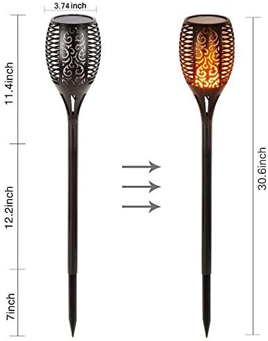 TRENDY Moon Solar Lights Outdoor,Waterproof Flickering Flames Torches Light 96 LED Spotlights Landscape Decor Lighting Dusk to Dawn Auto On/Off Security Torch Light for Garden Patio Driveway (2 Pack) - Image 5