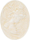 Sungmor White Cast Iron Wall Decor,Oval-shaped Classical Lady Relief Plaque by Sungmor