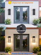 Dusk to Dawn Outdoor Wall Light Fixtures with Crystal Glass Black 2 Pack - Image 2