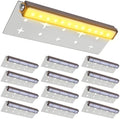 Retaining Wall Lights,12 Pack 7 Inch LED Hardscape Lighting,12-36V 2.5W Low Voltage Fence Lights,Outdoor Step Lights with IP67 Waterproof 2700K Warm Light by EXPREASYLIGHTING
