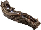 Alpine Corporation 80" Long Indoor/Outdoor Wood River Log Water Fountain with LED Lights, Cascading Natural Water Feature for Gardens, Patios, Yards, and Outdoor Decor, Brown and Gray by Unknown