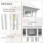 Darkaway Outdoor Wall Lights for House, Exterior Lighting Fixtures Wall Mount Outdoor Porch Lights Waterproof White Outdoor Sconce Lights with Seeded Glass for Patio Hallway Garage,2 Pack - Image 4