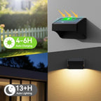 ZCXLIGHT Solar Fence Lights Outdoor, 12 Pack Fence Solar Lights Outdoor with Remote Control Long Lasting, Ultra Bright IP65 Waterproof LED Solar Wall Lights for Fence Deck Step (12) - Image 4