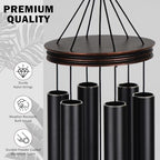 Vanquer Large Wind Chimes for Outside Deep Tone - 46'' Outdoor Clearance, Windchimes Outdoors, Memorial Wind Chimes, Sympathy Gift, Patio, Garden, Home Décor, Vintage Black (46" Cardinal) - Image 4