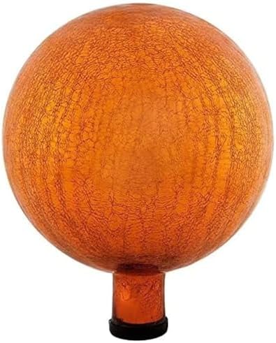 10-inch Mandarin Glass Gazing Globe Mirror Polished Reflective Garden Sphere Outdoor Yard Ornament Weather-Resistant Decorative Lawn Patio Accent for Landscaping and Home Decor by Oakestry