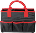 HARFINGTON Garden Tool Bag 12.99" x 5.91" x 8.66" Large Oxford Tote Bag with Pockets Gardening Plant Tool Organizer Storage Carrier Store for Outdoor Women Men, Black by HARFINGTON