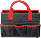 HARFINGTON Garden Tool Bag 12.99" x 5.91" x 8.66" Large Oxford Tote Bag with Pockets Gardening Plant Tool Organizer Storage Carrier Store for Outdoor Women Men, Black by HARFINGTON