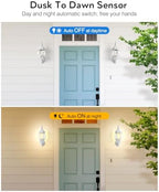 VIANIS White Dawn to Dusk Outdoor Light Fixture, 100% Aluminum Waterproof - Image 3