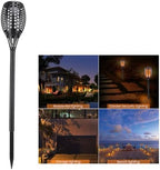 Outdoor Solar Lights, IP65 Flickering Flame Solar Torch Lights for Outdoor, Warm Yellow Lights with LED Flicker - Image 2