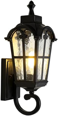 Outdoor Wall Light Fixtures Waterproof Porch Lights Anti-Rust Matte Black Exterior Lighting Fixtures Sconce Lights Outdoor Wall Lantern for Patio Front Door Garage by Kainozoic