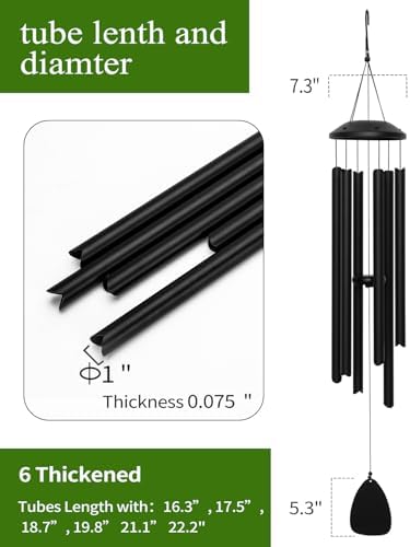 48" Wind Chimes for Indoor and Outdoor, Deep Bass Tone and Professional Tuned Aluminum Wind Chimes for Patio Garden Memorial, Sympathy Gift for Loss of Loved One, Housewarming Gift - Image 5