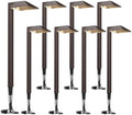 GOODSMANN Low Voltage Landscape Path Lights 8PK Kit 0.6W LED Sidewalk Landscape Lighting 22 Lumen Outdoor Electric Walkway & Pathway Lights Wired Bronze Finish 3100K Warm White with Cable Connectors by GOODSMANN