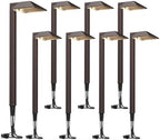 GOODSMANN Low Voltage Landscape Path Lights 8PK Kit 0.6W LED Sidewalk Landscape Lighting 22 Lumen Outdoor Electric Walkway & Pathway Lights Wired Bronze Finish 3100K Warm White with Cable Connectors by GOODSMANN