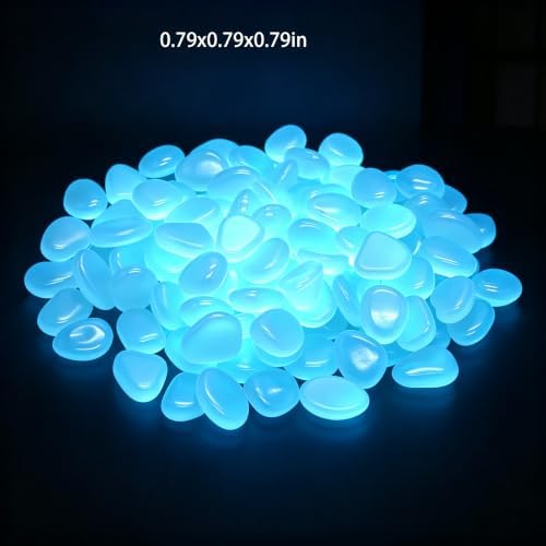 500 Pcs Glow in the Dark Rocks,White Glow Pebbles 0.8 Inch, - Image 2