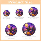Halloween Window Hanging Suncatcher, Black Witch Cat Pumpkin Stained Glass Art Jack‑O‑Lantern, Spooky Cute Gothic Witchy Home Wall Ornament Fall Sun Catcher for Cat 11.81" - Image 6