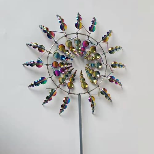 Wind Spinner, Outdoor Metal Windmill Spinner - Yard Art Spinner Wind Catchers Sculpture for Patio, Lawn & Garden Decor，Yard Garden Large Yard Art Kinetic Windmill for Outside. Size:90CMx30CM - Image 3
