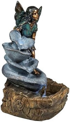 Fairy On The Rock Fountain with 2 White LEDs - Image 3