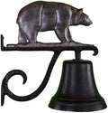 Montague Metal Products 7.75″ Diameter Cast Bell with Ornament, Hanging Bell, Dinner Bell, Heavy Duty Cast Aluminum (Bear) by MontagueMetalProducts