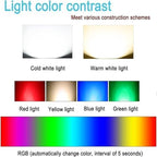 Recessed Underwater Lights - Ring Fountain RGB Light, 12V Low Voltage Middle Hole Pond Lighting, IP68 Waterproof Submersible Fountain Spotlight, For Underwater Landscape Decorative(RGB+remote Control, - Image 7