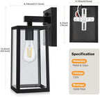 13.6" Dusk to Dawn Sensor Outdoor Wall Lighting, Extra Large Wall Sconce - Image 2