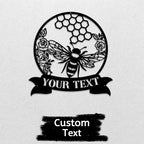 MeMate Garden Sign to Personalize, Bee Farm Sign, Custom Name Sign Metal for Bee Lovers, Bee Garden Art Decorations, Personalized Bee Farm Sign, 8-24 inches Large Metal Sign, Gift for Beekeeper - Image 2