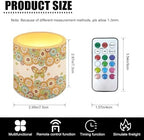 4 PCS Flameless LED Candle with Color Changing Control 4H 8H Timer Remote Electric Pillar Candle for Room Fall Wedding Christmas Decorations Boho Mandala Flower Butterfly - Image 7
