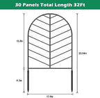 30 Pack Animal Barrier Garden Fence, Metal No Dig Panels, 32ft x 22in High - Image 2