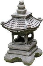 13.4 Inch Small Pagoda Garden Light Solar Light, Japanese Outdoor Pagoda Statue Zen Art Oriental Lawn Sculpture by Unknown