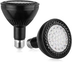 Par 30 LED Spot Light Bulb Spotlight 36W Super Bright LED Bulbs Long Neck E26/E27 Base Lumen 4000K Natural White LED Light Bulbs 24 Degree Beam Angle, Black Body, Pack of 2 by eleELEOPTION
