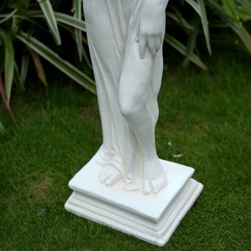 Outdoor Nymph Statues, 32Inch Garden Goddess Sculptures, Greek Mythology Roman Decor, Large Statues for Patio Yard Lawn Porch, Ivory (Nymph02-Ivory) - Image 4