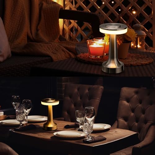 O'Bright Dome Cordless Rechargeable LED Mushroom Table Lamp, Rose Gold - Image 6